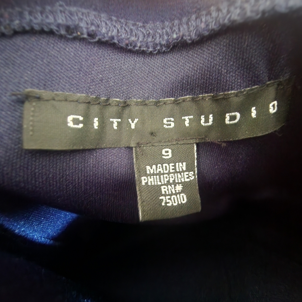 City Studio Navy Blue Junior Formal Dress with Sequins - Picture 4 of 4